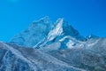 Beautiful snow mountain views on route to Everest Base Camp Royalty Free Stock Photo