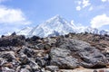 Himalaya mountain views on route to Everest Base Camp