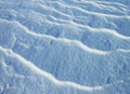 Beautiful snow surface in spring for background