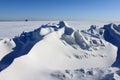 Beautiful snowdrift against the blue sky Royalty Free Stock Photo