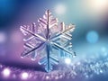 Beautiful snowflake on colorful background