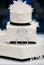 Beautiful Snowflake Designed Wedding Cake