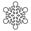 Beautiful snowflake icon, outline style