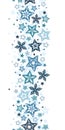 Beautiful Snowflakes vertical seamless pattern - hand drawn, great for Christmas or New Years themed fabrics, banners, wrapping Royalty Free Stock Photo