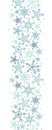 Beautiful Snowflakes vertical seamless pattern - hand drawn, great for Christmas or New Years themed fabrics, banners, wrapping Royalty Free Stock Photo