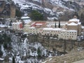 Beautiful snowy landscape in Cuenca, Spain