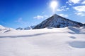 Beautiful snowy mountain in spain Royalty Free Stock Photo