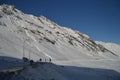 Beautiful Snowy Mountains Of Crete Of Bataillence In Aragnouet. Nature, Travel, Landscapes. December 29, 2014. Aragnouet, Midday-