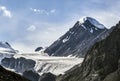 A beautiful snowy peak of