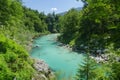 Beautiful Soca river valley in summer, Slovenia