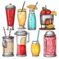 beautiful Soda fountain menu clipart illustration