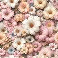 beautiful soft pastel flowers make a great floral background texture