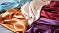 Beautiful soft satin as background, closeup. Luxury fabric