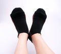 Beautiful soft short socks isolated on white background Royalty Free Stock Photo