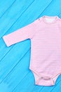 Beautiful soft striped baby bodysuit.