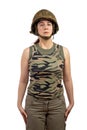 Beautiful soldier girl Royalty Free Stock Photo