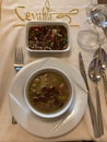 This beautiful soup is a great meal on its own, accompanied by a salad with ule kuhtesem, jpl pomegranate syrup