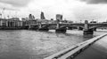 Beautiful south bank of River Thames at Southwark