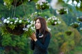 Beautiful south east asian girl and flowers