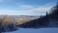 Is beautiful Southern Vermont vista in Winter