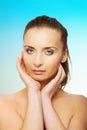 Beautiful spa woman with make up. Royalty Free Stock Photo