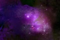 Beautiful space, in different colors, with nebulae and stars. Elements of this image were furnished by NASA