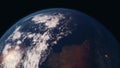 Beautiful space view of the Earth with cloud formation