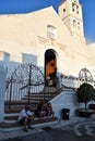 Beautiful Spanish village of Frigiliana on the Costa del Sol View of the historic old village church