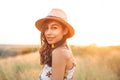 Beautiful spanish young woman close up portrait