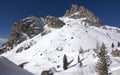 the beautiful spectacle of winter in the high mountains Royalty Free Stock Photo