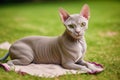 A beautiful Sphynx cat. The Enigmatic Elegance. Exploring the World of Sphynx Cats. Generative AI