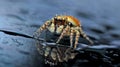 Beautiful Spider on glass, Jumping Spider in Thailand