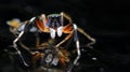 Beautiful Spider on glass, Jumping Spider in Thailand