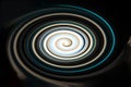 Beautiful spiral colors on black background