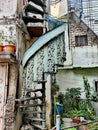 Beautiful spiral staircase Ranwar village Bandra Mumbai. Royalty Free Stock Photo