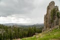 Beautiful spires rock formations in Custer State Park along the Needles Highway South Dakota Royalty Free Stock Photo