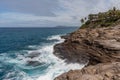 Beautiful Spitting Cave of Portlock vista on Oahu Royalty Free Stock Photo