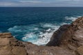 Beautiful Spitting Cave of Portlock vista on Oahu Royalty Free Stock Photo