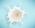 Beautiful splash of fresh milk Royalty Free Stock Photo