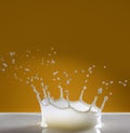 Beautiful splash of natural milk