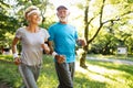 Beautiful sporty mature couple styaing fit with sport Royalty Free Stock Photo
