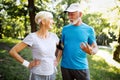 Beautiful sporty mature couple styaing fit with sport Royalty Free Stock Photo