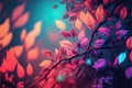 Beautiful spring abstract background of nature. Branches of blossoming apricot , generative ai