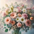 Beautiful spring bouquet of tulips and daffodils Royalty Free Stock Photo