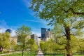 Beautiful spring day at Boston Common Park Massachusetts Royalty Free Stock Photo