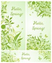 Beautiful spring floral banners Royalty Free Stock Photo