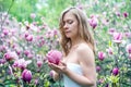 Beautiful Spring Girl with flowers Royalty Free Stock Photo