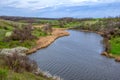 Beautiful spring landscape with river Royalty Free Stock Photo