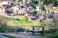 Beautiful spring landscape, a village in the mountains of Cyprus Royalty Free Stock Photo