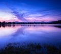 Beautiful spring night on the pond